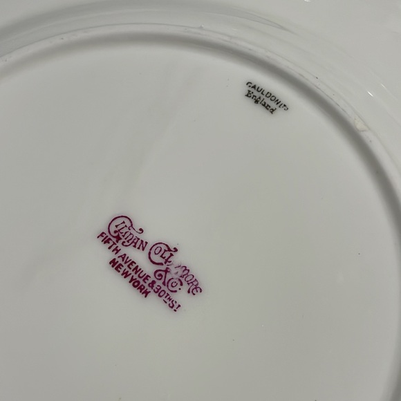 Cauldon England for Gilman Collamore antique Salad Plated gold trimmed set of 5 - Picture 13 of 13